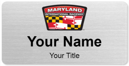 Custom name badges for Maryland International Raceway