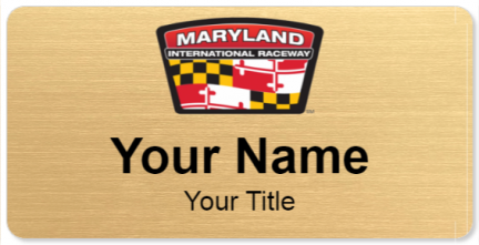 Custom name badges for Maryland International Raceway