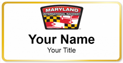 Custom name badges for Maryland International Raceway
