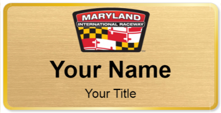 Custom name badges for Maryland International Raceway