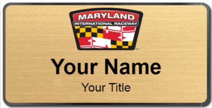 Custom name badges for Maryland International Raceway