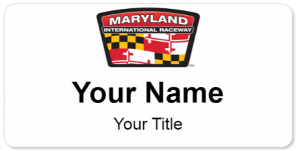 Custom name badges for Maryland International Raceway