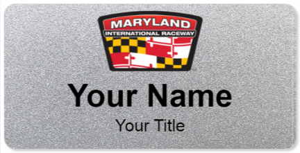 Custom name badges for Maryland International Raceway