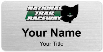 Custom name badges for National Trail Raceway