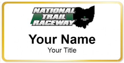 Custom name badges for National Trail Raceway