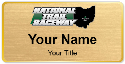 Custom name badges for National Trail Raceway