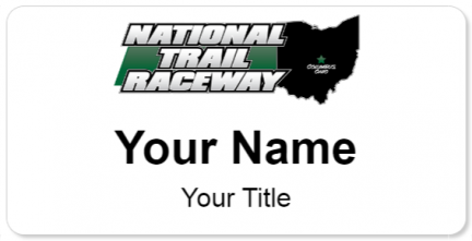 Custom name badges for National Trail Raceway