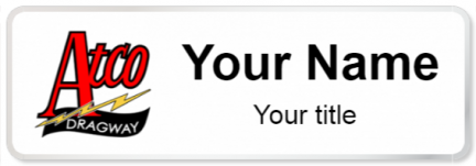 Custom name badges for Atco Dragway