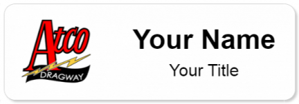 Custom name badges for Atco Dragway