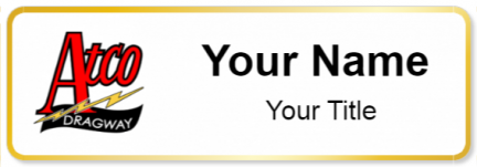 Custom name badges for Atco Dragway