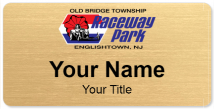 Custom name badges for Old Bridge Township Raceway Park