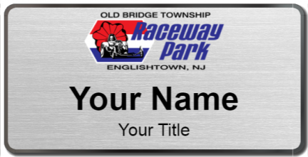Custom name badges for Old Bridge Township Raceway Park