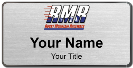 Custom name badges for Rocky Mountain Raceways
