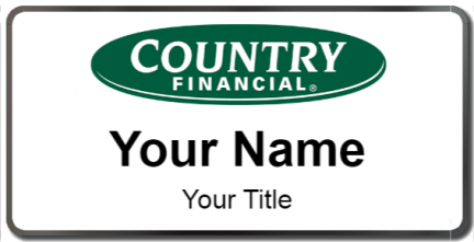 Custom name badges for Country Financial