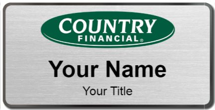 Custom name badges for Country Financial
