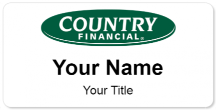 Custom name badges for Country Financial