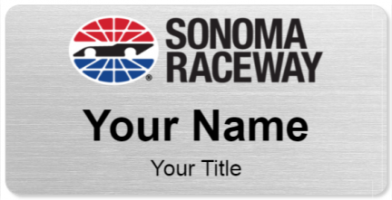 Custom name badges for Sonoma Raceway