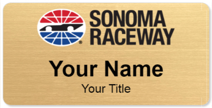 Custom name badges for Sonoma Raceway