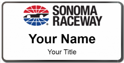 Custom name badges for Sonoma Raceway