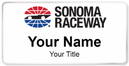 Custom name badges for Sonoma Raceway
