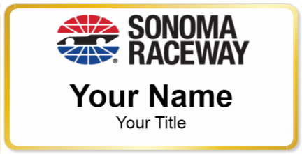 Custom name badges for Sonoma Raceway