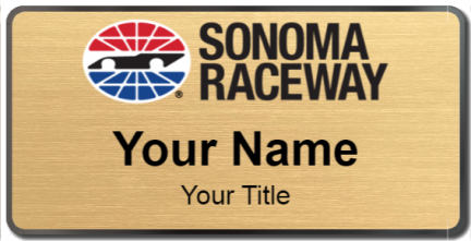 Custom name badges for Sonoma Raceway