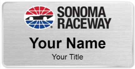 Custom name badges for Sonoma Raceway