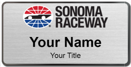 Custom name badges for Sonoma Raceway