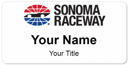 Custom name badges for Sonoma Raceway
