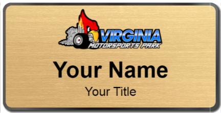 Custom name badges for Virginia Motorsports Park