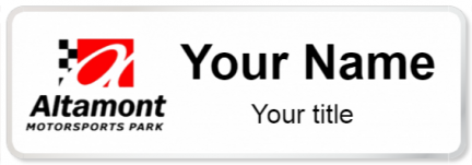 Custom name badges for Altamont Motorsports Park