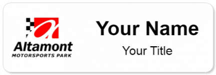 Custom name badges for Altamont Motorsports Park