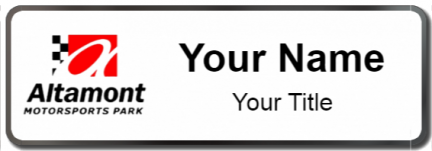 Custom name badges for Altamont Motorsports Park