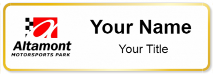 Custom name badges for Altamont Motorsports Park