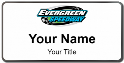 Custom name badges for Evergreen Speedway