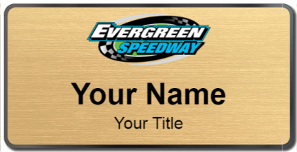 Custom name badges for Evergreen Speedway