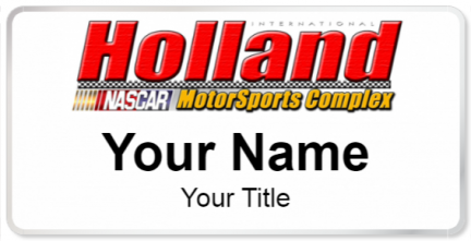 Custom name badges for Holland Speedway