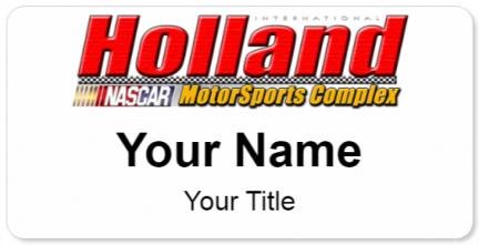 Custom name badges for Holland Speedway