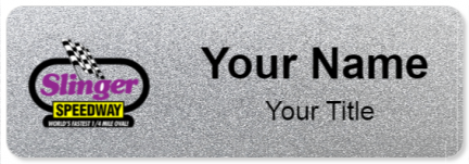 Custom name badges for Slinger Speedway