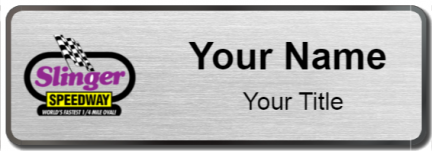Custom name badges for Slinger Speedway