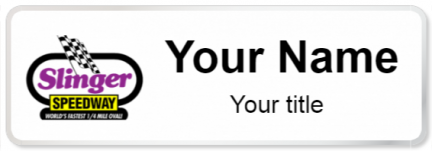 Custom name badges for Slinger Speedway