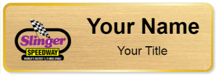 Custom name badges for Slinger Speedway