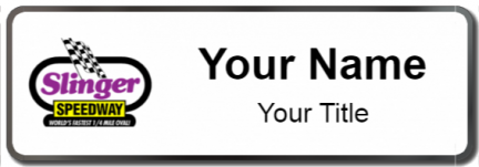 Custom name badges for Slinger Speedway