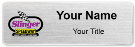 Custom name badges for Slinger Speedway