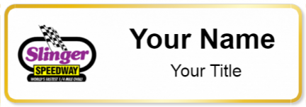 Custom name badges for Slinger Speedway