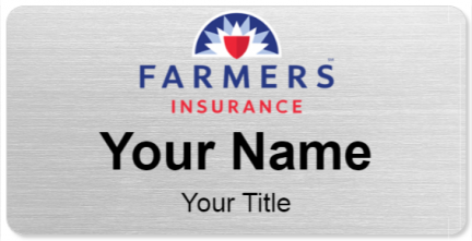 Custom name badges for Farmers Insurance