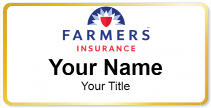 Custom name badges for Farmers Insurance