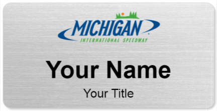Custom name badges for Michigan International Speedway