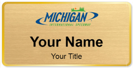 Custom name badges for Michigan International Speedway