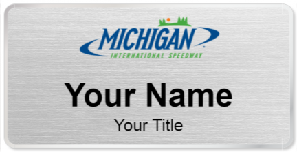 Custom name badges for Michigan International Speedway